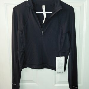 Lululemon Its Rulu Run Cropped 1/2 Zip